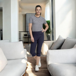 Pinnns - Ladies - Bengaline Crop Trousers With Pockets - Navy - 226C - Wildvine Clothing, Spalding, Lincolnshire