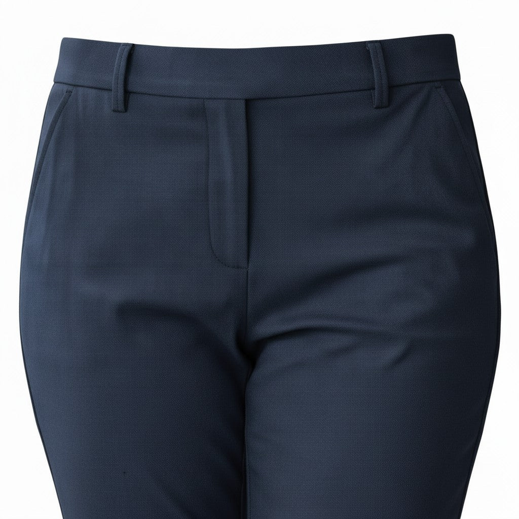 Pinnns - Ladies - Slim Leg Bengaline Ankle Grazer With Back Split - Navy 302CT - Wildvine Clothing, Spalding, Lincolnshire