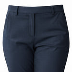 Pinnns - Ladies - Slim Leg Bengaline Ankle Grazer With Back Split - Navy 302CT - Wildvine Clothing, Spalding, Lincolnshire