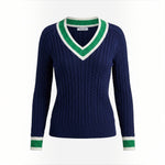 Alice Collins - Liz V Pullover - Rich Navy - 037A023 - Wildvine Clothing, Spalding, Lincolnshire