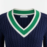 Alice Collins - Liz V Pullover - Rich Navy - 037A023 - Wildvine Clothing, Spalding, Lincolnshire