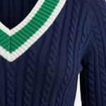 Alice Collins - Liz V Pullover - Rich Navy - 037A023 - Wildvine Clothing, Spalding, Lincolnshire