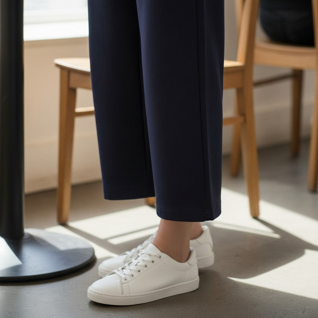Pinnns - Ladies - Super Soft Wide Leg Culotte Trousers - Navy - 727C - Wildvine Clothing, Spalding, Lincolnshire