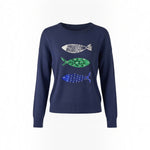 Alice Collins - Verna Pullover - Rich Navy - 037A282 - Wildvine Clothing, Spalding, Lincolnshire
