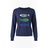 Alice Collins - Verna Pullover - Rich Navy - 037A282 - Wildvine Clothing, Spalding, Lincolnshire