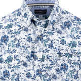 Fynch-Hatton Men's Regular Short Sleeve Casual Shirt - Premium Floral Print – Navy - Wildvine Clothing, Spalding, Lincolnshire