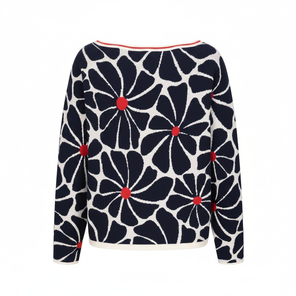 Alice Collins - Daisy Pullover - Wild Oat/Rich Navy - Wildvine Clothing, Spalding, Lincolnshire
