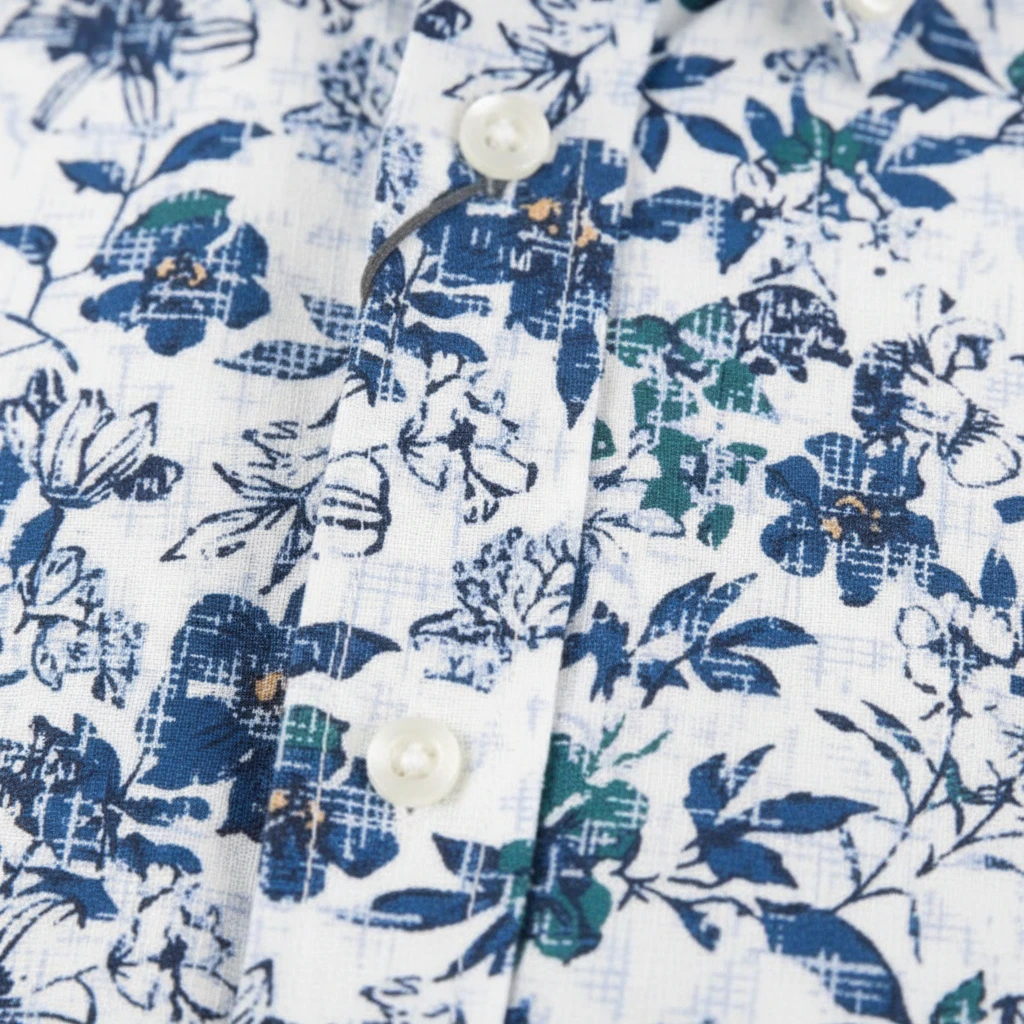 Fynch-Hatton Men's Regular Short Sleeve Casual Shirt - Premium Floral Print – Navy - Wildvine Clothing, Spalding, Lincolnshire