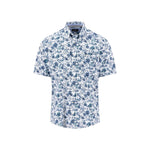 Fynch-Hatton Men's Regular Short Sleeve Casual Shirt - Premium Floral Print – Navy - Wildvine Clothing, Spalding, Lincolnshire