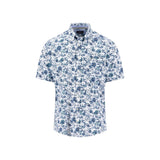 Fynch-Hatton Men's Regular Short Sleeve Casual Shirt - Premium Floral Print – Navy - Wildvine Clothing, Spalding, Lincolnshire
