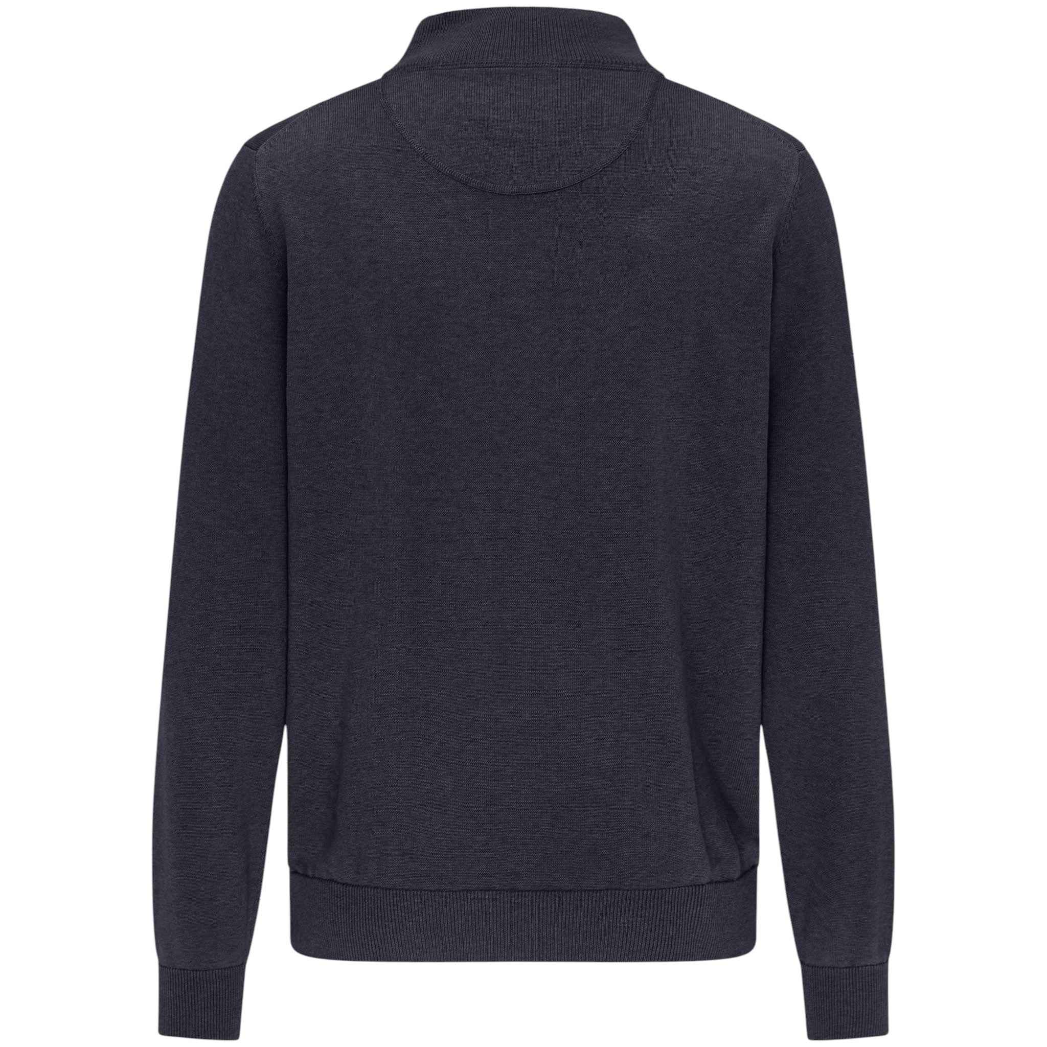 Fynch-Hatton - Mens Knitwear - Zip Troyer - Navy - Wildvine Clothing, Spalding, Lincolnshire