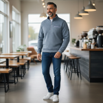 DG's Drifter Mens - Half Zip Casual Sweatshirt - Navy - 355703-78 - Wildvine Clothing, Spalding, Lincolnshire