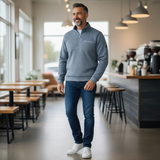 DG's Drifter Mens - Half Zip Casual Sweatshirt - Navy - 355703-78 - Wildvine Clothing, Spalding, Lincolnshire