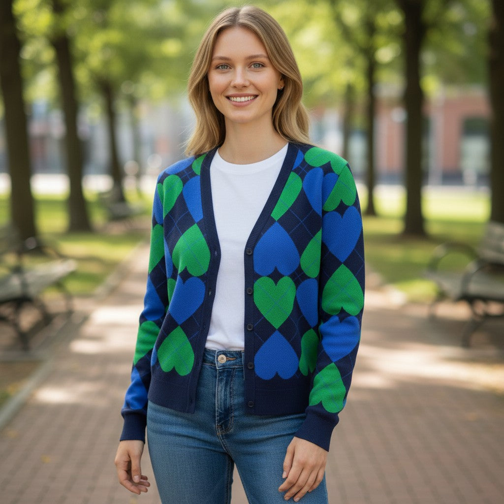 Alice Collins - Ekaterina Cardigan - Rich Navy - 037A015 - Wildvine Clothing, Spalding, Lincolnshire