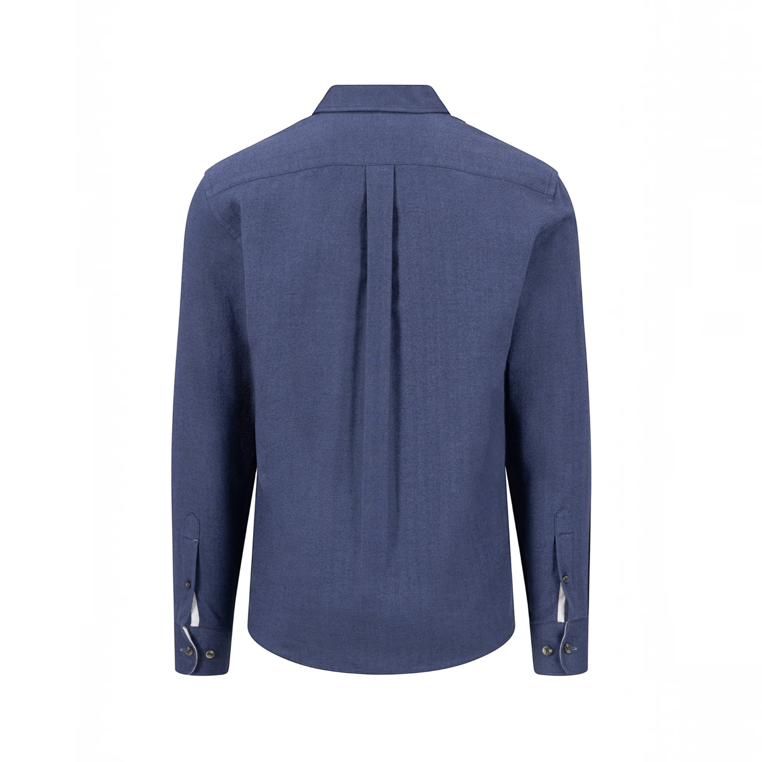 Fynch-Hatton - Mens Herringbone Shirt - Navy - 16108871 685 - Wildvine Clothing, Spalding, Lincolnshire