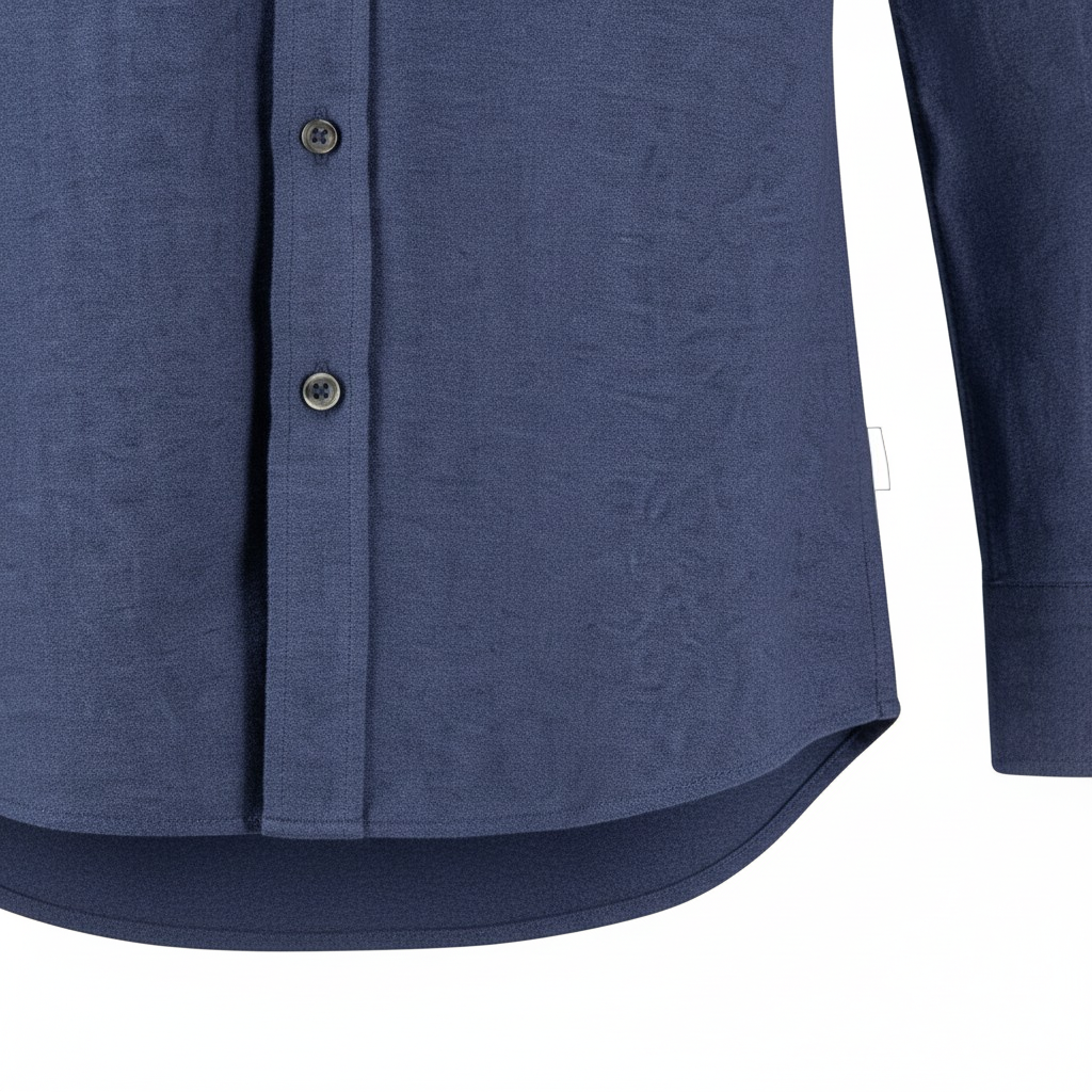 Fynch-Hatton - Mens Herringbone Shirt - Navy - 16108871 685 - Wildvine Clothing, Spalding, Lincolnshire