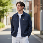 Gabicci Vintage - Mens Leigh Jersey Overshirt - Navy - V57GD06 - Wildvine Clothing, Spalding, Lincolnshire