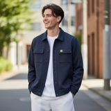 Gabicci Vintage - Mens Leigh Jersey Overshirt - Navy - V57GD06 - Wildvine Clothing, Spalding, Lincolnshire