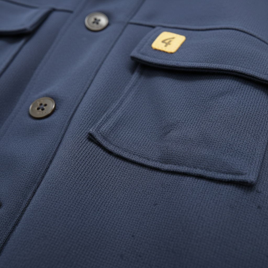 Gabicci Vintage - Mens Leigh Jersey Overshirt - Navy - V57GD06 - Wildvine Clothing, Spalding, Lincolnshire