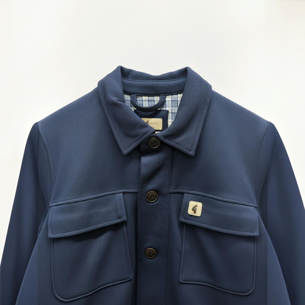 Gabicci Vintage - Mens Leigh Jersey Overshirt - Navy - V57GD06 - Wildvine Clothing, Spalding, Lincolnshire