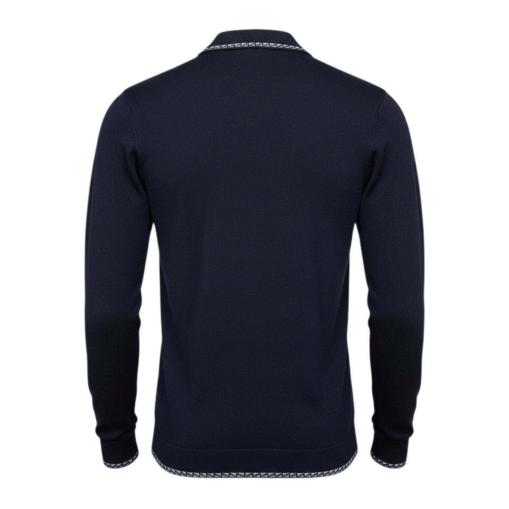 Gabicci Vintage - Mens Nick Archive Knit Polo - Navy - V57GM25 - Wildvine Clothing, Spalding, Lincolnshire