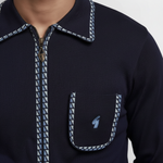Gabicci Vintage - Mens Nick Archive Knit Polo - Navy - V57GM25 - Wildvine Clothing, Spalding, Lincolnshire