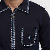 Gabicci Vintage - Mens Nick Archive Knit Polo - Navy - V57GM25 - Wildvine Clothing, Spalding, Lincolnshire