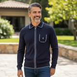 Gabicci Vintage - Mens Nick Archive Knit Polo - Navy - V57GM25 - Wildvine Clothing, Spalding, Lincolnshire