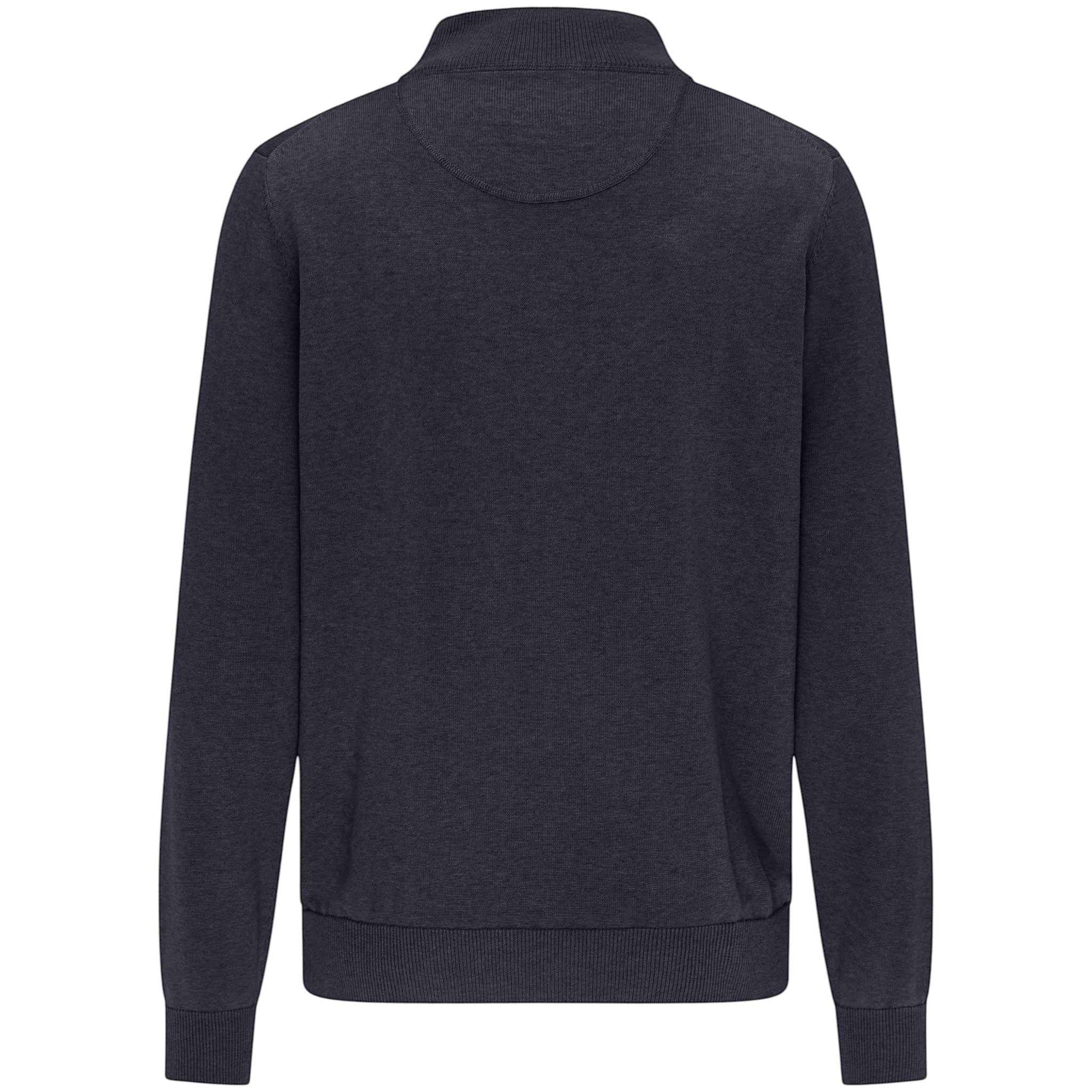 Fynch-Hatton - Mens Knitwear - Zip Troyer - Navy - Wildvine Clothing, Spalding, Lincolnshire