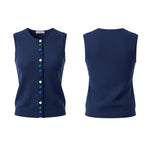 Alice Collins - Cindy Waistcoat - Rich Navy - 037A124 - Wildvine Clothing, Spalding, Lincolnshire