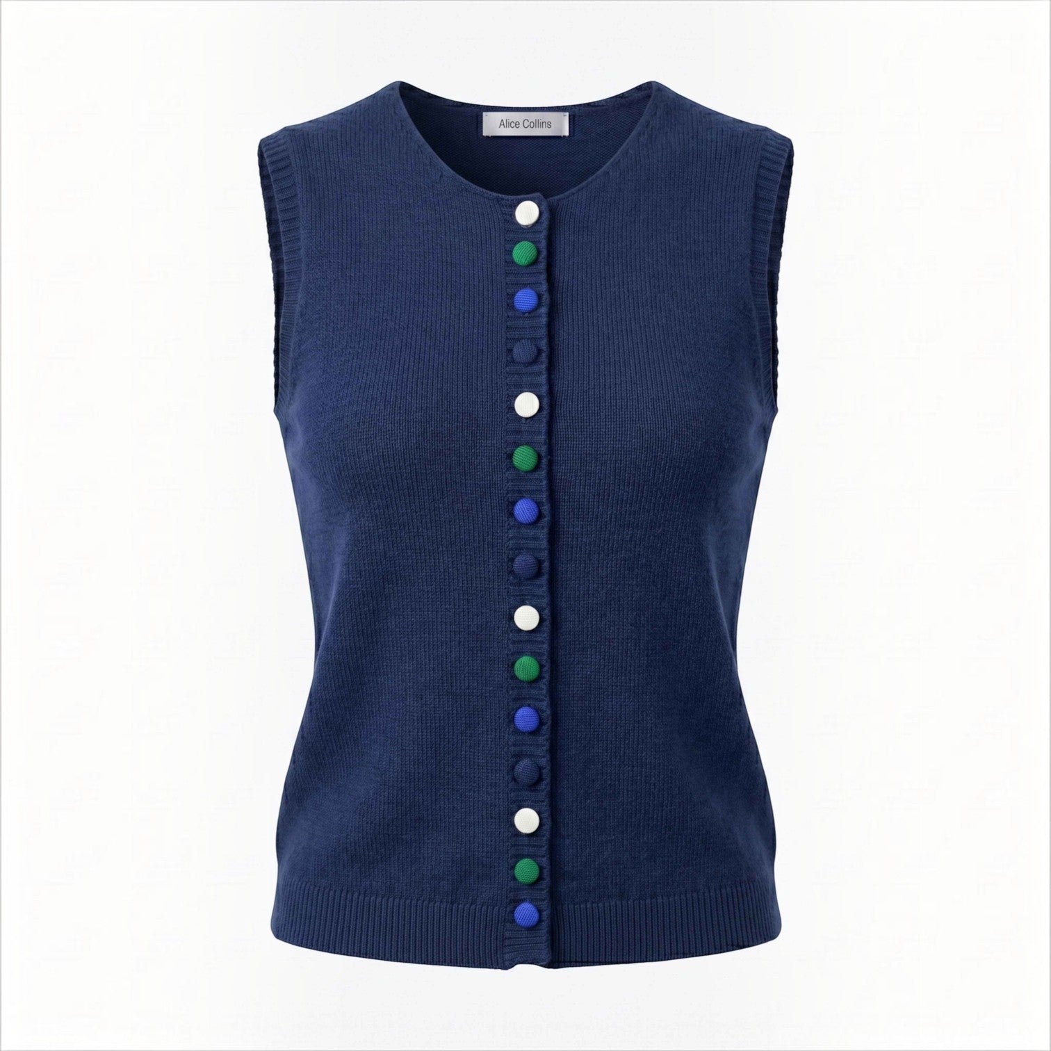 Alice Collins - Cindy Waistcoat - Rich Navy - 037A124 - Wildvine Clothing, Spalding, Lincolnshire