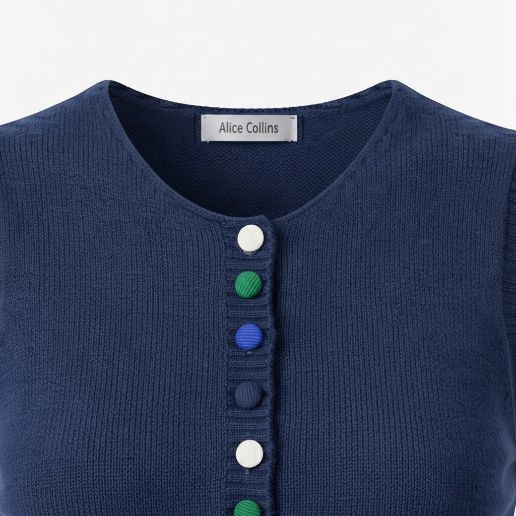 Alice Collins - Cindy Waistcoat - Rich Navy - 037A124 - Wildvine Clothing, Spalding, Lincolnshire