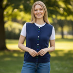 Alice Collins - Cindy Waistcoat - Rich Navy - 037A124 - Wildvine Clothing, Spalding, Lincolnshire