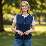 Alice Collins - Cindy Waistcoat - Rich Navy - 037A124 - Wildvine Clothing, Spalding, Lincolnshire