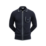 Gabicci Vintage - Mens Nick Archive Knit Polo - Navy - V57GM25 - Wildvine Clothing, Spalding, Lincolnshire