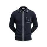 Gabicci Vintage - Mens Nick Archive Knit Polo - Navy - V57GM25 - Wildvine Clothing, Spalding, Lincolnshire