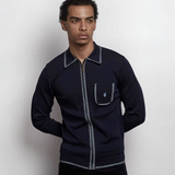 Gabicci Vintage - Mens Nick Archive Knit Polo - Navy - V57GM25 - Wildvine Clothing, Spalding, Lincolnshire