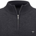 Fynch-Hatton - Mens Knitwear - Zip Troyer - Navy - Wildvine Clothing, Spalding, Lincolnshire