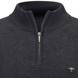 Fynch-Hatton - Mens Knitwear - Zip Troyer - Navy - Wildvine Clothing, Spalding, Lincolnshire