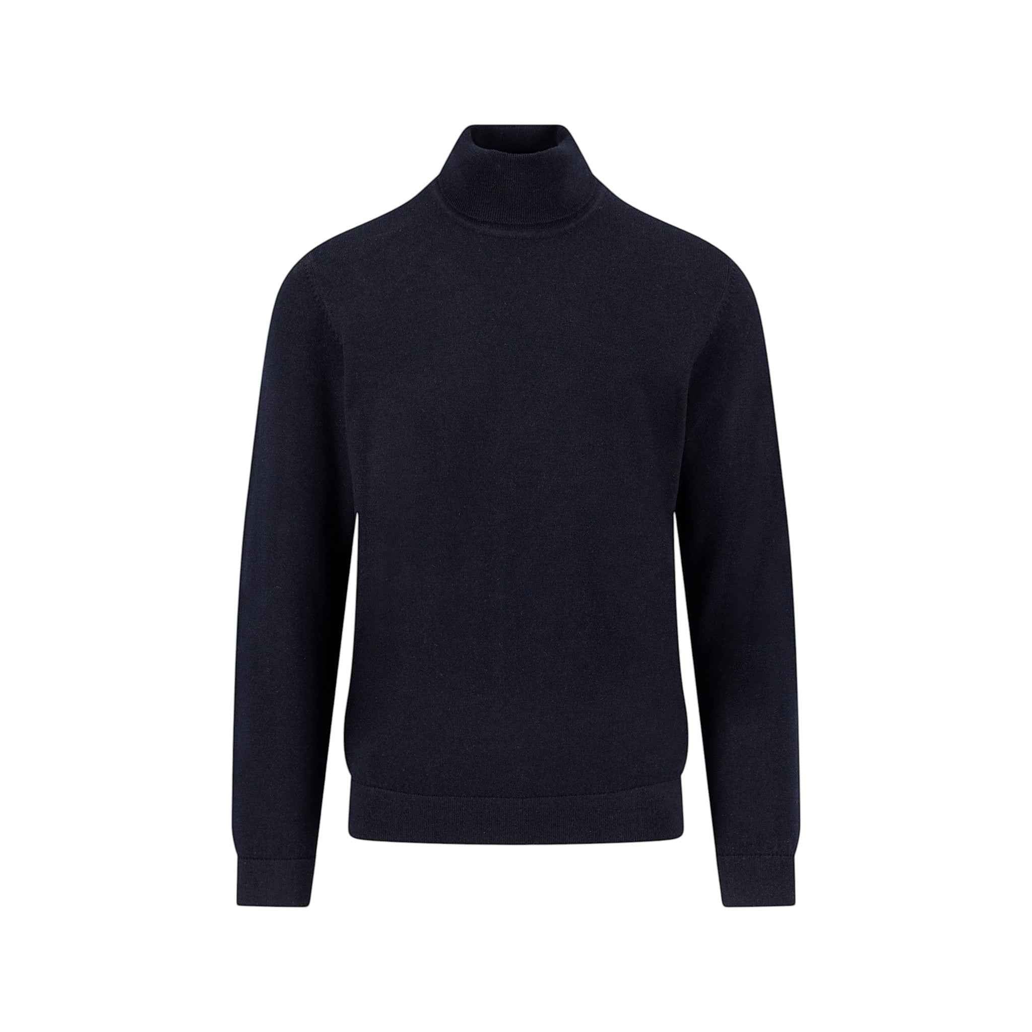 Fynch-Hatton - Mens Knitwear - Rollneck, Merino - Navy 690 - Wildvine Clothing, Spalding, Lincolnshire