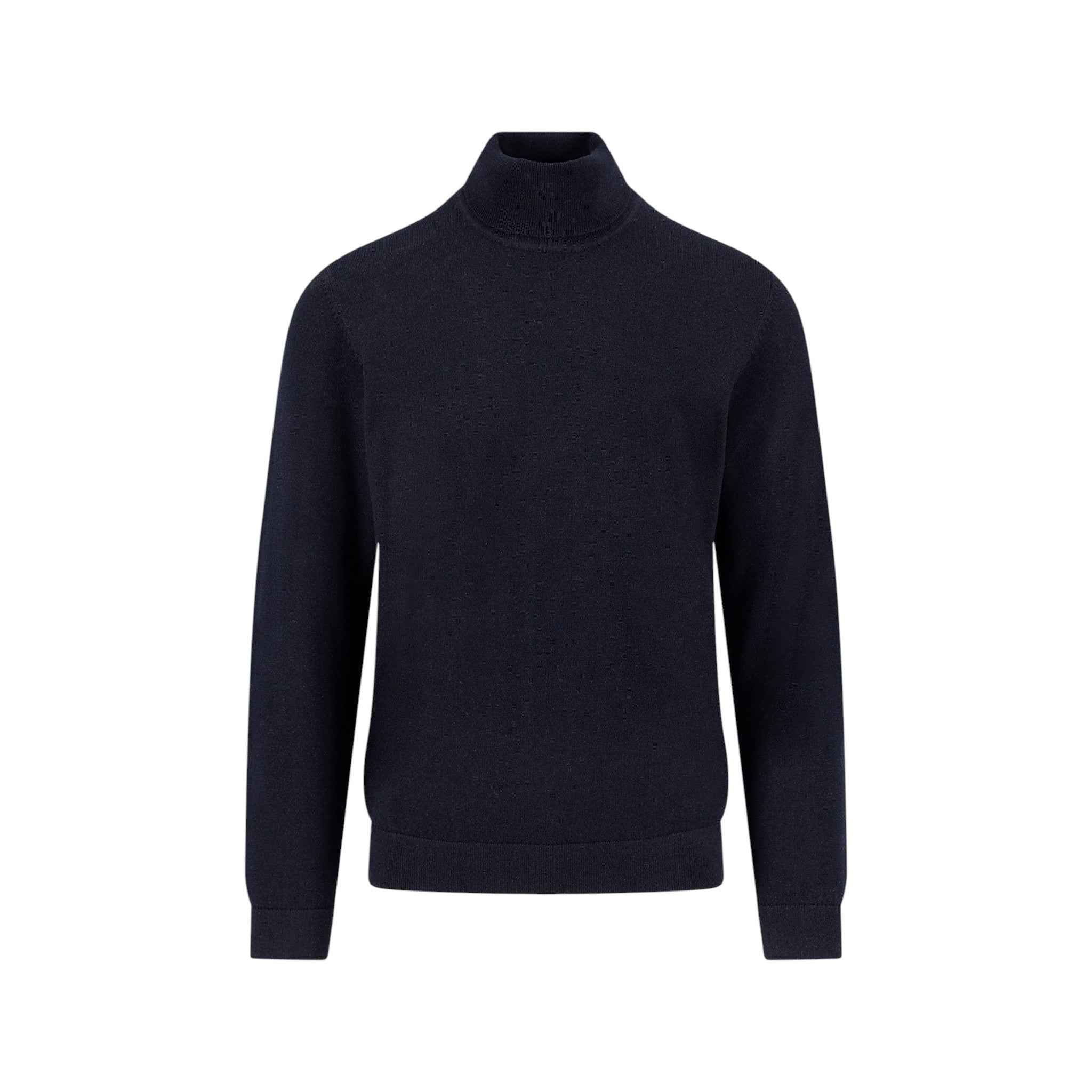 Fynch-Hatton - Mens Knitwear - Rollneck, Merino - Navy 690 - Wildvine Clothing, Spalding, Lincolnshire
