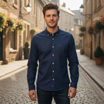 Fynch-Hatton - Mens Shirt - All Season Oxford - Navy - Wildvine Clothing, Spalding, Lincolnshire