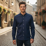 Fynch-Hatton - Mens Shirt - All Season Oxford - Navy - Wildvine Clothing, Spalding, Lincolnshire
