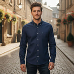 Fynch-Hatton - Mens Shirt - All Season Oxford - Navy - Wildvine Clothing, Spalding, Lincolnshire