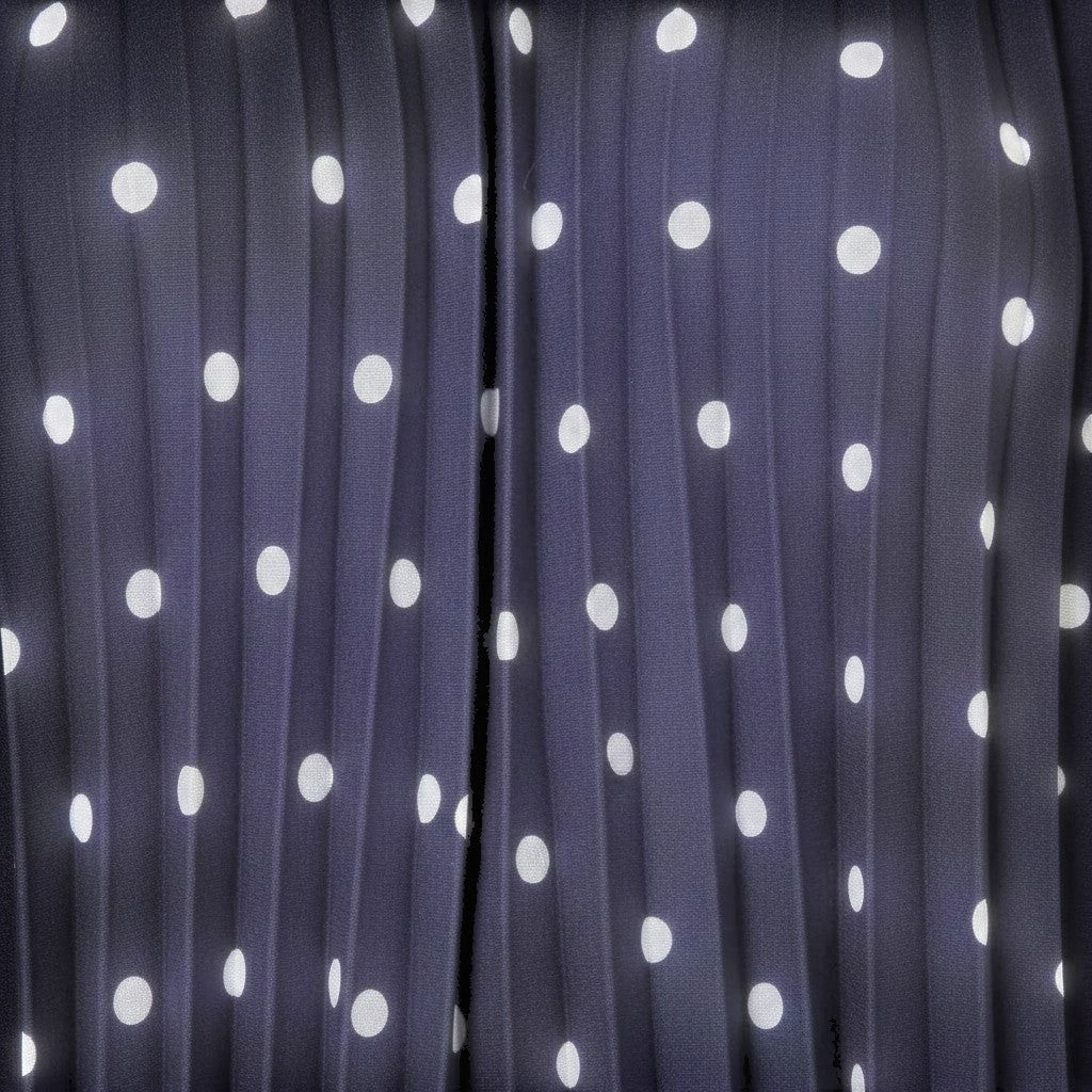 Ladies - V-Neck Polka Dot Pleated Top - Navy - Wildvine Clothing, Spalding, Lincolnshire