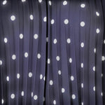 Ladies - V-Neck Polka Dot Pleated Top - Navy - Wildvine Clothing, Spalding, Lincolnshire