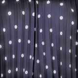 Ladies - V-Neck Polka Dot Pleated Top - Navy - Wildvine Clothing, Spalding, Lincolnshire