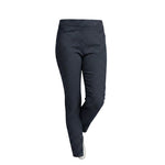 Pinnns - Ladies - Slim Leg Bengaline Ankle Grazer With Back Split - Navy Polkadot 302CT - Wildvine Clothing, Spalding, Lincolnshire