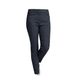 Pinnns - Ladies - Slim Leg Bengaline Ankle Grazer With Back Split - Navy Polkadot 302CT - Wildvine Clothing, Spalding, Lincolnshire