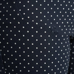 Pinnns - Ladies - Slim Leg Bengaline Ankle Grazer With Back Split - Navy Polkadot 302CT - Wildvine Clothing, Spalding, Lincolnshire